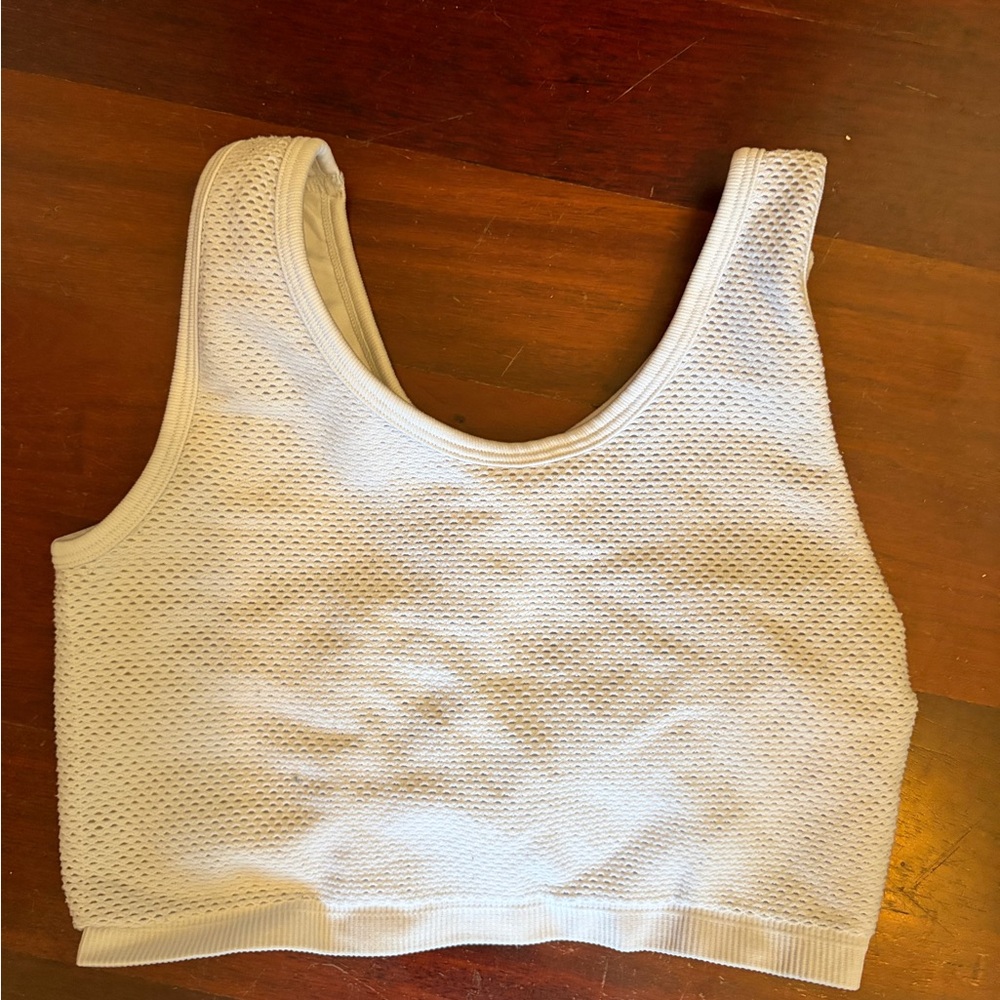 White Women's athletic top Arnie size women’s S